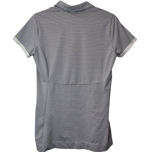 Nike grey/white striped V-neck shirt size M - Picture 4 of 4